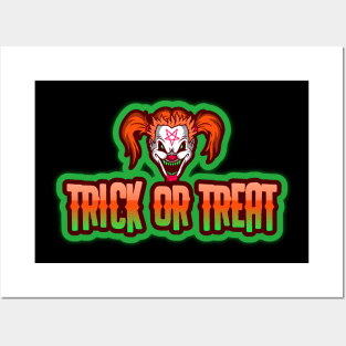 Evil Clown Trick or Treat Posters and Art